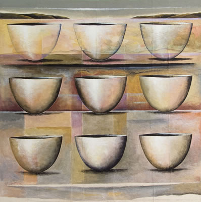 Nine Bowls by Sally Burton - Auction record, sale price, and art valuation. Compare with similar artists and explore comparable artworks.