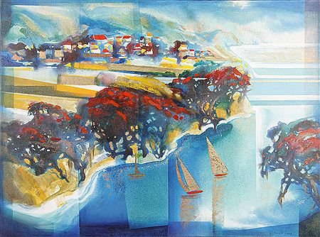 Red Tree Sailing 1 by Harold Coop - Auction record, sale price, and art valuation. Compare with similar artists and explore comparable artworks.