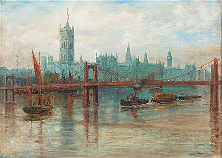 Sample artwork by David Edward Hutton (1866 - 1946), known for painting - View similar artists and auction records