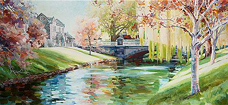 Riverside by Robert J McDowell - Auction record, sale price, and art valuation. Compare with similar artists and explore comparable artworks.