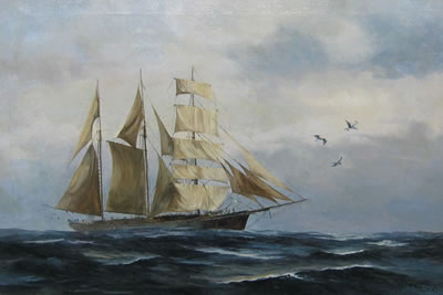 Barkentine by Robert McVittie - Auction record, sale price, and art valuation. Compare with similar artists and explore comparable artworks.
