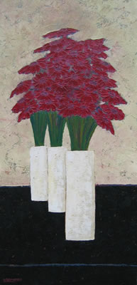 Sample artwork by David Edwards (Born 1944), known for landscape, floral still-life, semi-abstract painting - View similar artists and auction records