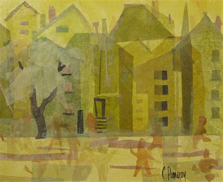 Street Scene by Constance Margaret (Connie) Pomeroy - Auction record, sale price, and art valuation. Compare with similar artists and explore comparable artworks.