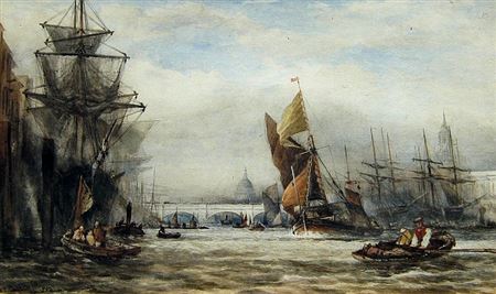 The Thames at London Bridge by William James Callcott - Auction record, sale price, and art valuation. Compare with similar artists and explore comparable artworks.
