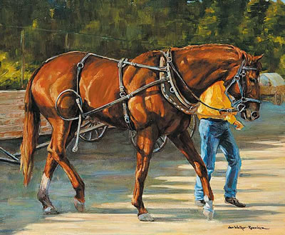 The Wagon Horse by Jan Walker-Roenisch - Auction record, sale price, and art valuation. Compare with similar artists and explore comparable artworks.