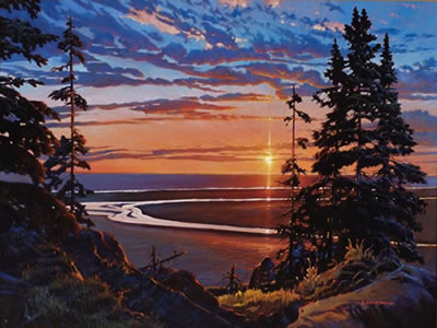 Sample artwork by Richard Berg (Born 1950), known for landscape painting - View similar artists and auction records