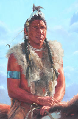 Tsuu T'ina Posing in Full Regalia, Calgary Stampede, 1912