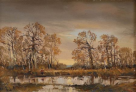 Landschaft mit Angler by Fritz Lattke - Auction record, sale price, and art valuation. Compare with similar artists and explore comparable artworks.