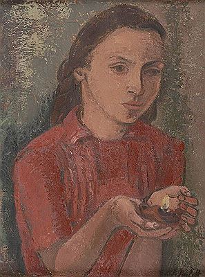 Mädchen mit Öllampe