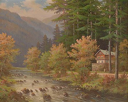 Sample artwork by Max Nordt (1895 - 1979), known for landscape painting - View similar artists and auction records