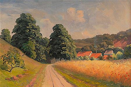 Sommerliche Dorflandschaft