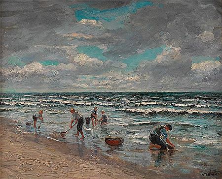 Krabbenfischer by Walther Klemm - Auction record, sale price, and art valuation. Compare with similar artists and explore comparable artworks.