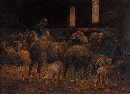 Schafe im Stall by Carl Schaller - Auction record, sale price, and art valuation. Compare with similar artists and explore comparable artworks.