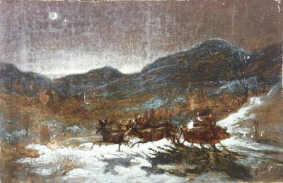 Father Christmas in a Winter Landscape