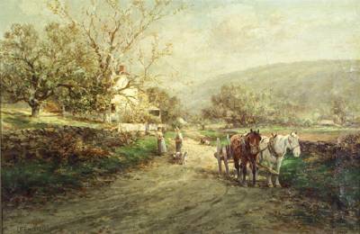 Country Landscape with Figures by Frank F English - Auction record, sale price, and art valuation. Compare with similar artists and explore comparable artworks.