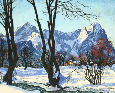 ALPINE WINTER SCENE