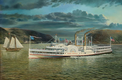 The Paddle Steamer 'Mary Powell,' Queen of the Hudson