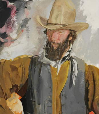 Portrait of Jerome Witkin: Self Portrait at 34 as a Cowboy