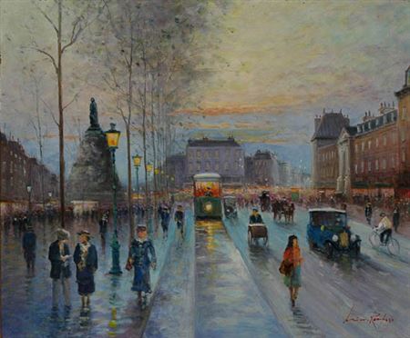 Place de la République by Luciano Rampaso - Auction record, sale price, and art valuation. Compare with similar artists and explore comparable artworks.