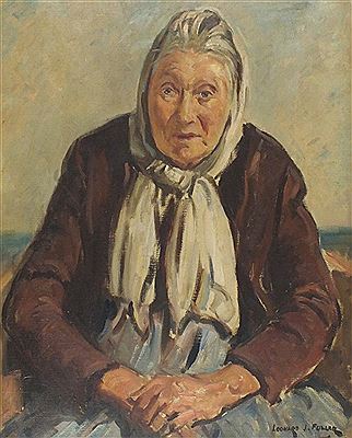 Portrait of Mrs Stevens of Downalong (St Ives) by Leonard John Fuller - Auction record, sale price, and art valuation. Compare with similar artists and explore comparable artworks.