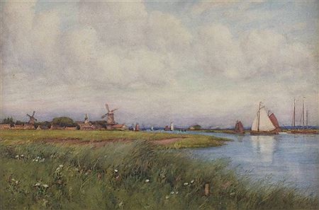 Sample artwork by John Dobby Walker (1863 - 1925), known for landscape painting, coach decoration - View similar artists and auction records