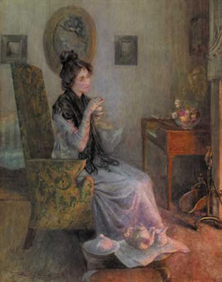 HER AIN FIRESIDE by Charles MacIver Grierson - Auction record, sale price, and art valuation. Compare with similar artists and explore comparable artworks.