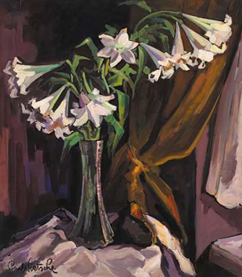 WHITE LILIES by Paul Nietsche - Auction record, sale price, and art valuation. Compare with similar artists and explore comparable artworks.