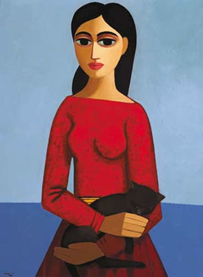 GIRL WITH CAT