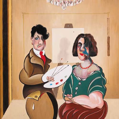 THE ARTIST WITH DAME LAURA MCFLABBART, 1997