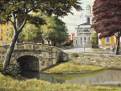 HUBAND BRIDGE AND THE PEPPERCANISTER CHURCH, DUBLIN, 1984