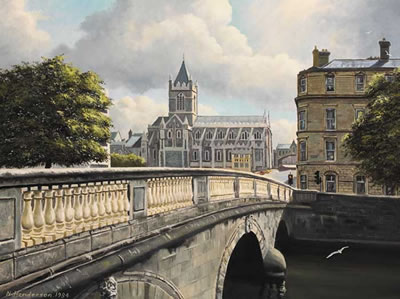CHRISTCHURCH SEEN FROM O'DONOVAN ROSSA BRIDGE, DUBLIN, 1984