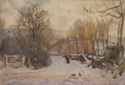A WINTER'S DAY NEAR THE DUBLIN HILLS, 1903 by Joseph Poole Addey - Auction record, sale price, and art valuation. Compare with similar artists and explore comparable artworks.