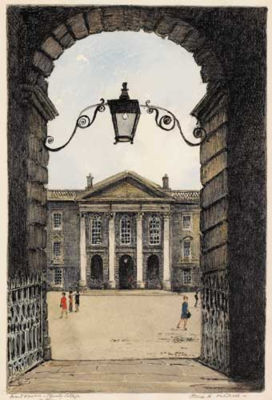 Sample artwork by Flora Hippisley (Florina) Mitchell (1890 - 1973), known for paintings of dublin architecture and other scenes - View similar artists and auction records