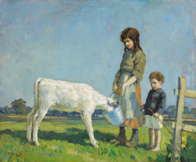 Sample artwork by Frank McKelvey (1895 - 1974), known for landscape, figure and portrait painting - View similar artists and auction records