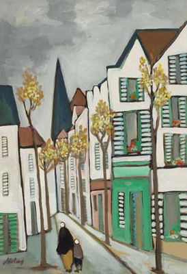 A FRENCH VILLAGE IN AUTUMN
