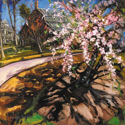 Sample artwork by Gerard Byrne (Born 1958), known for plein-aire cityscape, buildings, regional landscape and floral painting - View similar artists and auction records