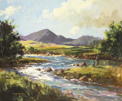 ON THE OWENMORE RIVER, NEAR LEENANE, CONNEMARA