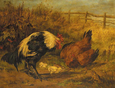 HER FIRST BROOD, 1887