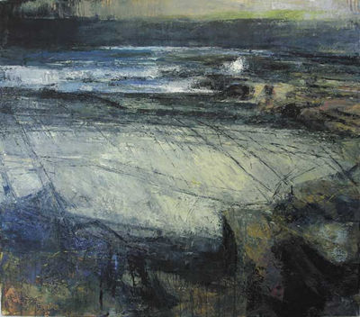 Sample artwork by Donald Teskey (Born 1956), known for large scale impasto landscape painting - View similar artists and auction records