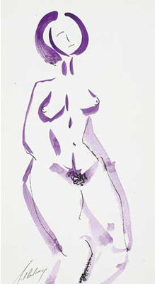 WOMAN UNDRESSED IN THE CATACOMBS