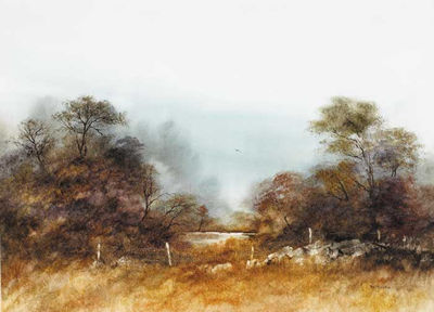 Sample artwork by Phyllis Del Vecchio (Born 1934), known for rural landscape, river view, botanics and still life painting - View similar artists and auction records