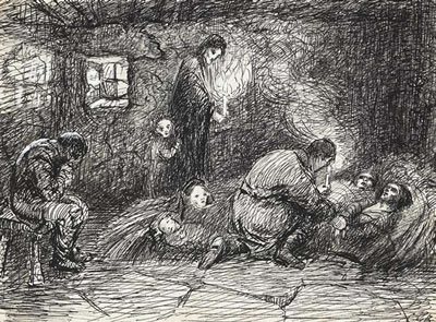VISIT TO A DUBLIN FAMILY DURING THE TUBERCULOSIS EPIDEMIC, 1924