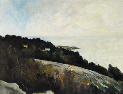 DALKEY ISLAND FROM KILLINEY HILL by Peter Collis - Auction record, sale price, and art valuation. Compare with similar artists and explore comparable artworks.