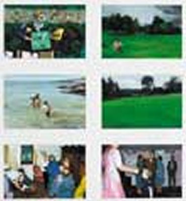 ADELHEIDSTR. 10: R,A,B; CHILD AND FIELD; MAYO SEA; FIELD; PARTY; WEDDING DANCE, 1995 (6 panels framed as one) by Peter FitzGerald - Auction record, sale price, and art valuation. Compare with similar artists and explore comparable artworks.