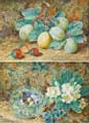 STILL LIFE WITH PLUMS AND STRAWBERRIES, 1880 and BIRDS NEST WITH PRIMROSES, 1880 (A PAIR) by Thomas Frederick Collier - Auction record, sale price, and art valuation. Compare with similar artists and explore comparable artworks.