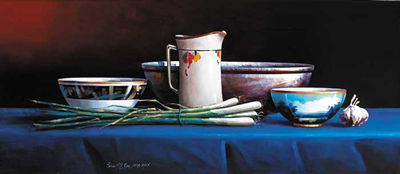STILL LIFE WITH SCALLIONS, 2008 by David French Le Roy - Auction record, sale price, and art valuation. Compare with similar artists and explore comparable artworks.