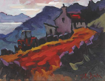 FARMHOUSE ON HILLSIDE