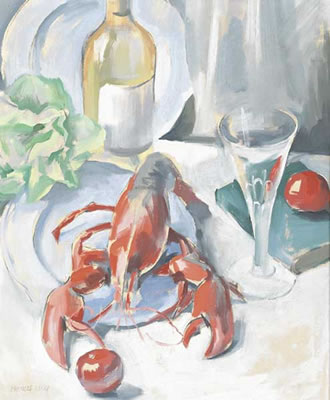 STILL LIFE WITH LOBSTER by Frances J Kelly - Auction record, sale price, and art valuation. Compare with similar artists and explore comparable artworks.