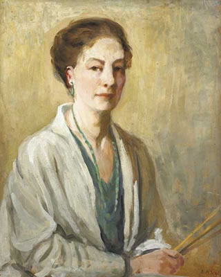 Portrait of Eva Henrietta Hamilton: Self-portrait