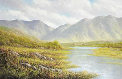 BUNDORRAGHA RIVER, COUNTY MAYO by Gerald Marjoram - Auction record, sale price, and art valuation. Compare with similar artists and explore comparable artworks.